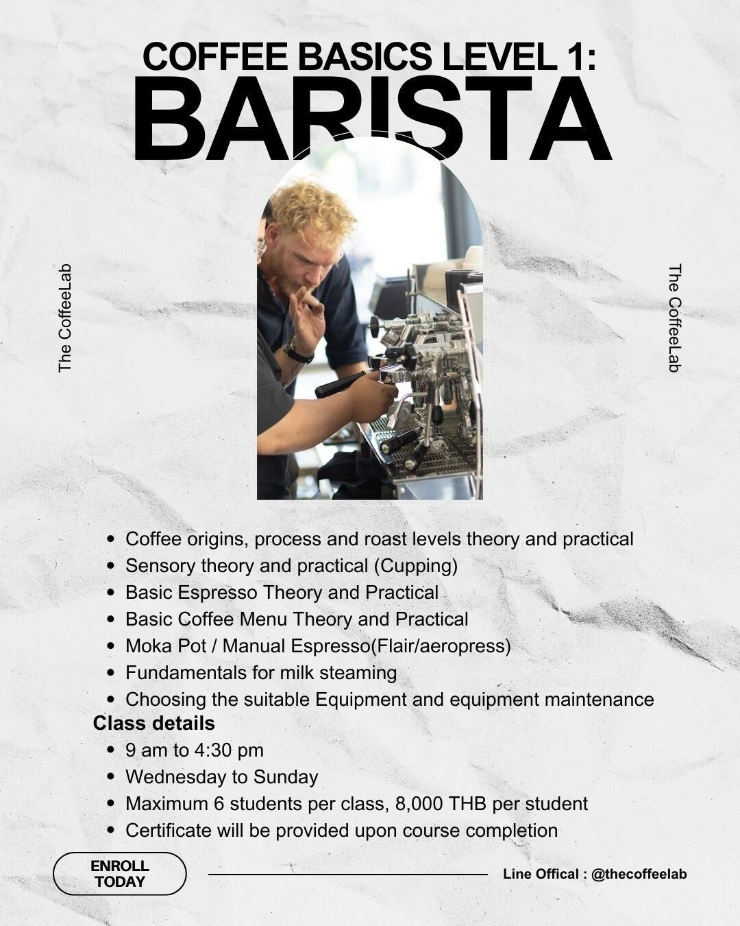 Coffee Basics: Level 1 Barista